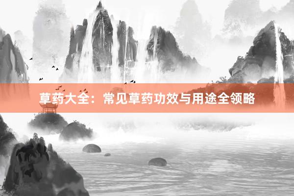 草药大全：常见草药功效与用途全领略