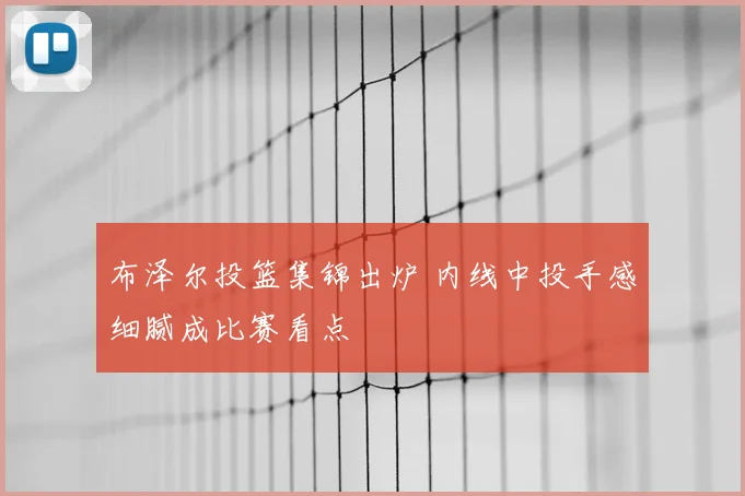 布泽尔投篮集锦出炉 内线中投手感细腻成比赛看点